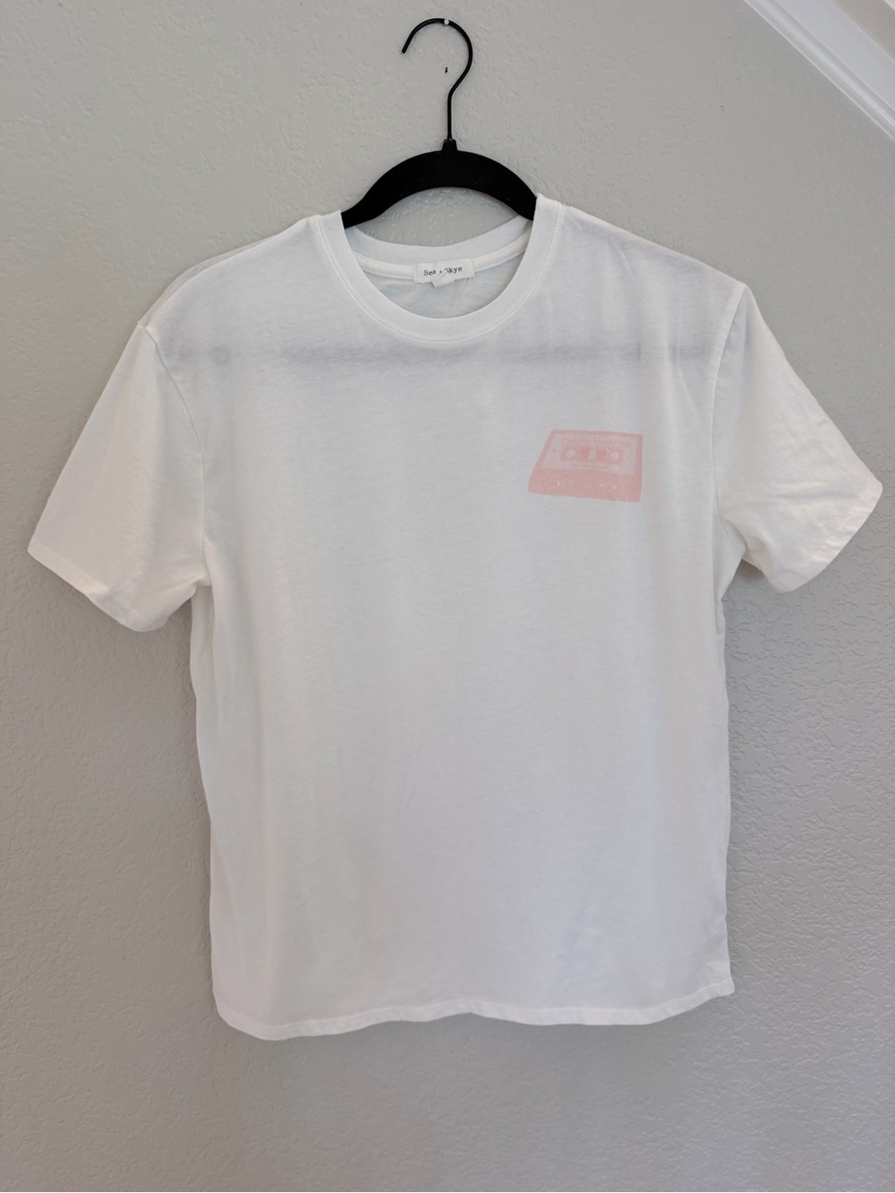 Sea + Skye Y2K Cassette Tape Graphic Tee - White - Girls Size XL